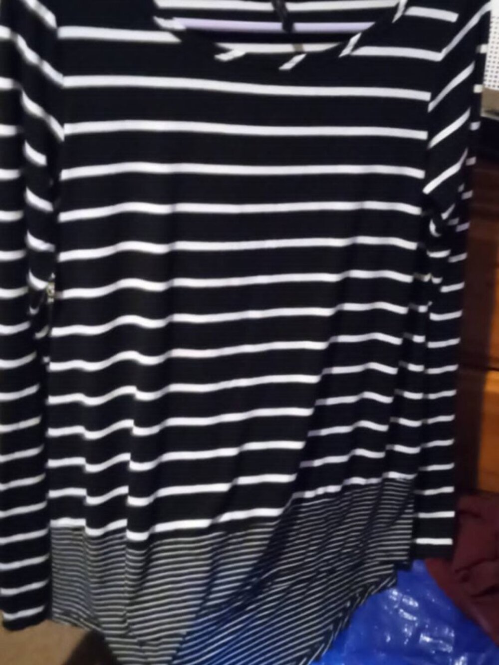 bcbgmaxazria long sleeve black/white "lane" small
